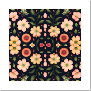 Flowers pattern Posters and Art